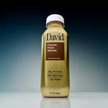 Load image into Gallery viewer, DAVID 30g Protein Milkshake, Chocolate, 12oz (Pack of 12)
