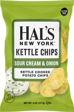 Load image into Gallery viewer, Hal&#39;s New York Potato Chips, Sour Cream &amp; Onion, 8oz X-Large Bag
