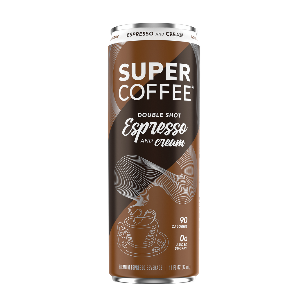 Super Coffee Double Shot, Espresso & Cream, 11oz (Pack of 12)