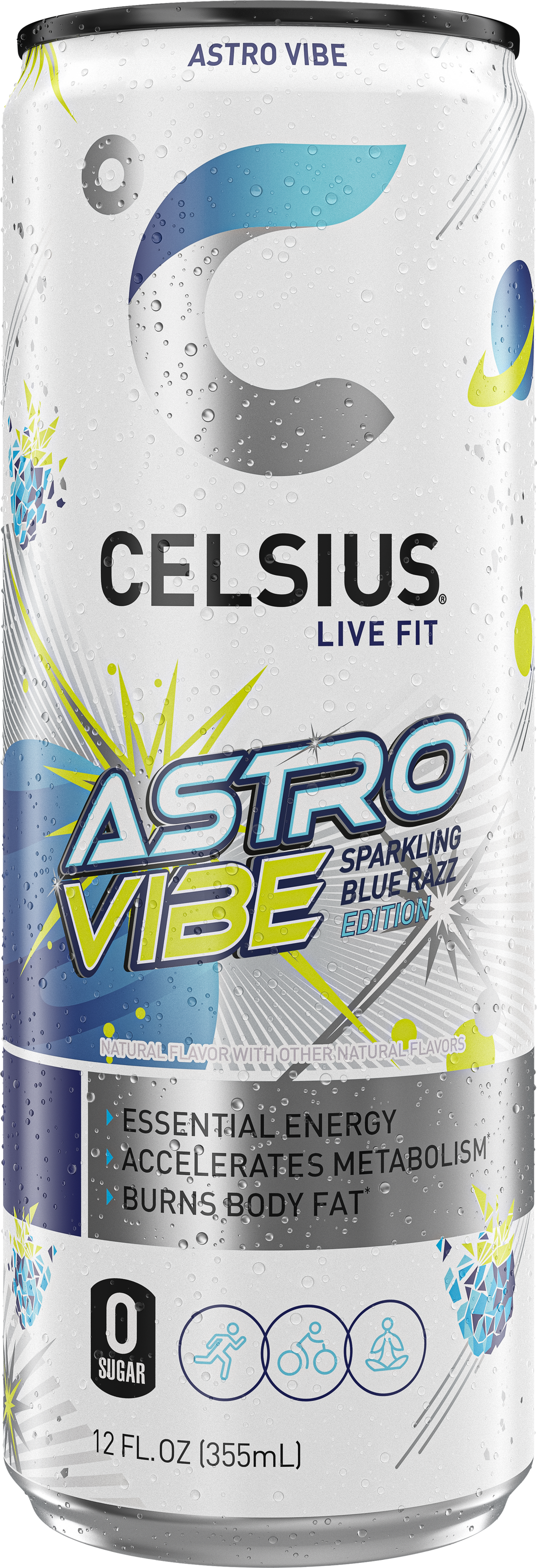 CELSIUS Sparkling Fitness Drink, Astro Vibe, 12oz (Pack of 12)