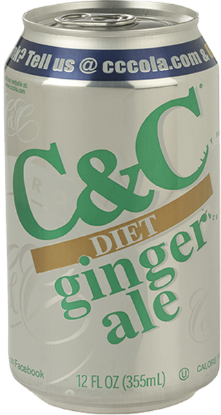 C&C Cola Soft Drink, Diet Ginger Ale, 12oz (Pack of 24)