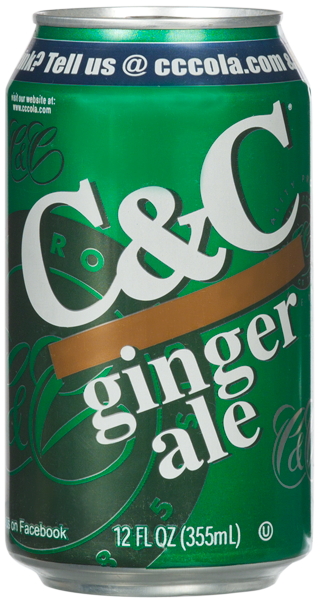 C&C Cola Soft Drink, Ginger Ale, 12oz (Pack of 24)