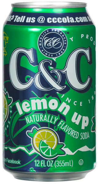 C&C Cola Soft Drink, Lemon Up, 12oz (Pack of 24)