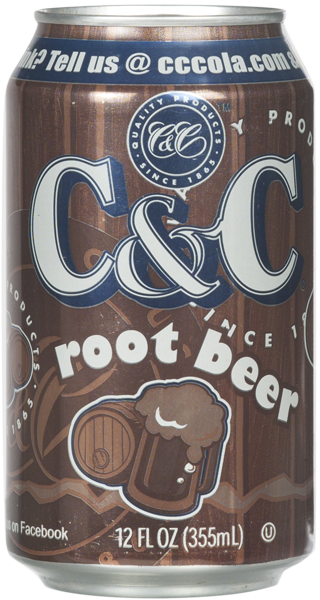 C&C Cola Soft Drink, Root Beer, 12oz (Pack of 24)