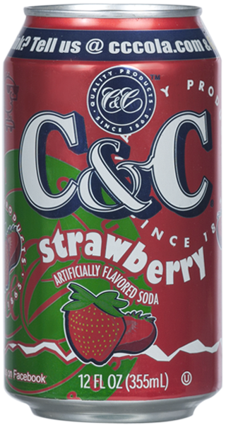 C&C Cola Soft Drink, Strawberry, 12oz (Pack of 24)