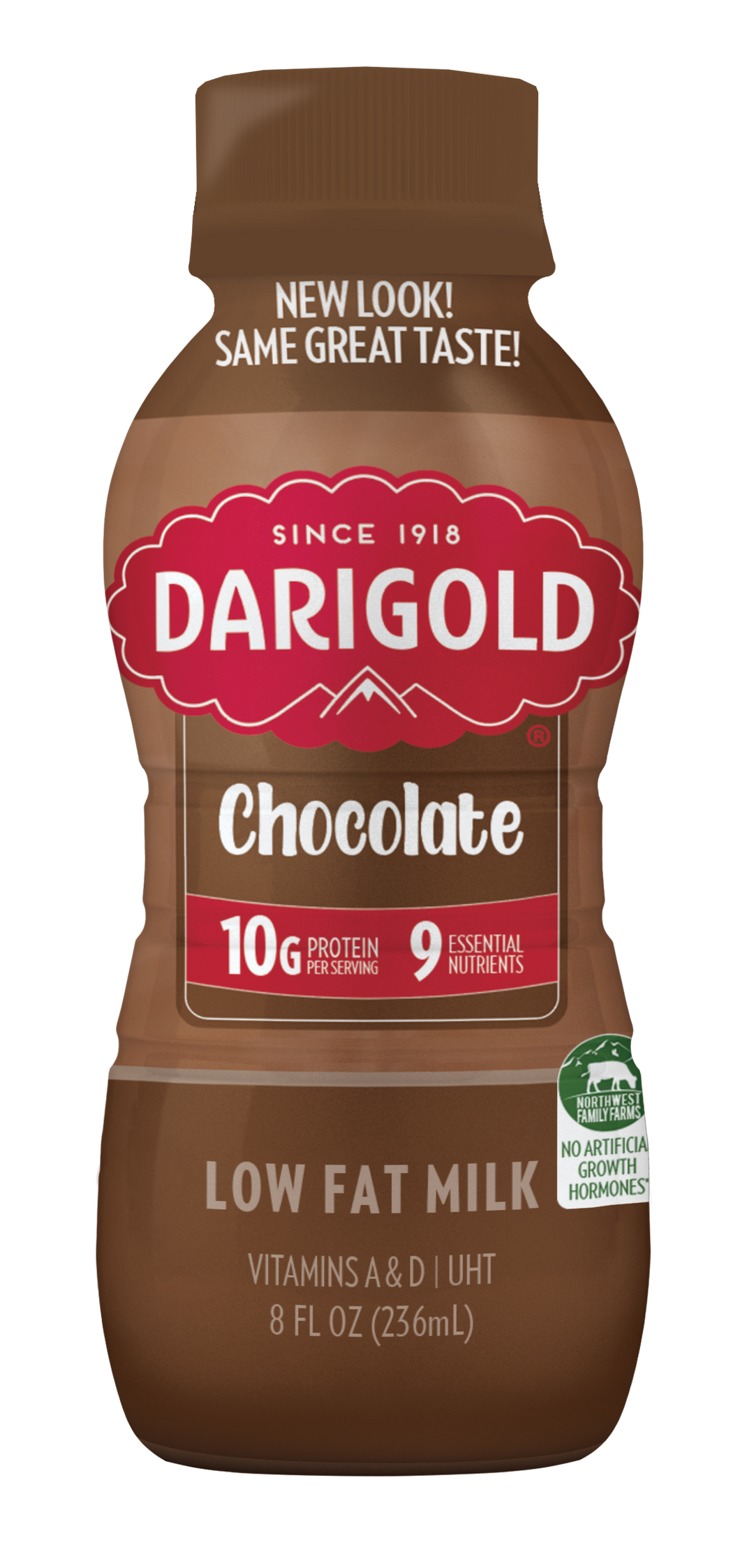 Darigold Low Fat Flavored Milk, Chocolate, 8oz (Pack of 18)