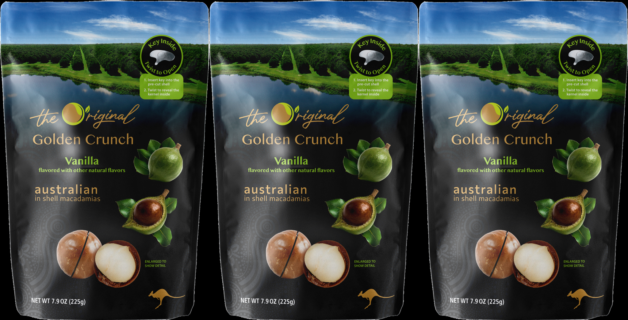Golden Crunch Australian Macadamia Nuts, Vanilla, 7.9oz - Multi