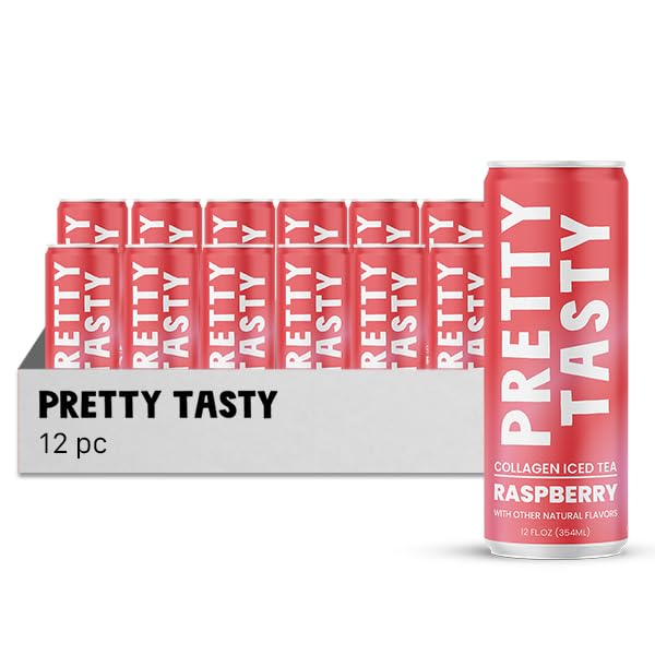 Pretty Tasty Collagen Tea, Raspberry, 12oz (Pack of 12) – Oasis Snacks