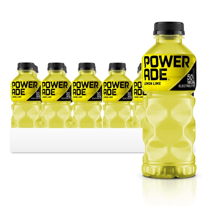 POWERADE Electrolyte Enhanced Sports Drink, Lemon Lime, 20 fl oz (Pack of 24)