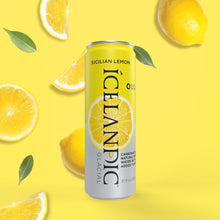 Load image into Gallery viewer, Icelandic Glacial Sparkling Water, Sicilian Lemon, 330 ml Cans (Pack of 10)
