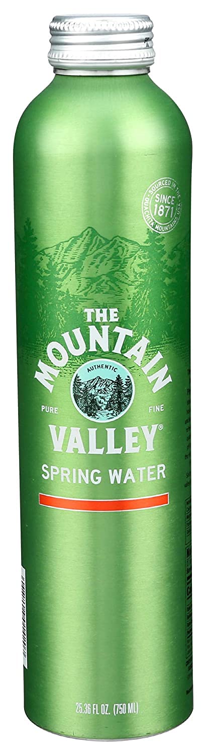 The Mountain Valley Still Spring Water, 750ml Aluminum Bottles (Pack of 12)