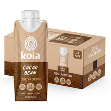 Load image into Gallery viewer, Koia Plant Based 20g Protein Shake, Cacao Bean, 11oz (Pack of 12)
