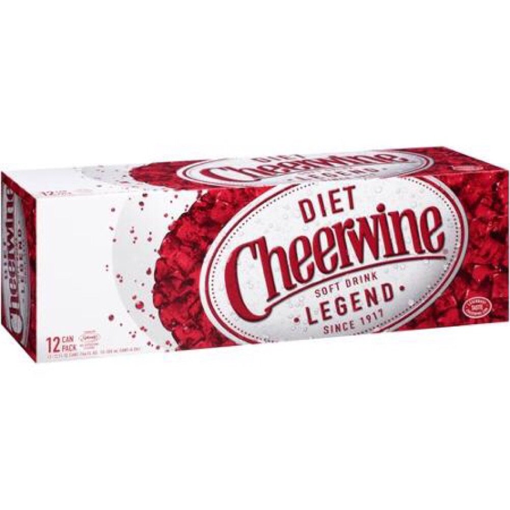 Cheerwine Diet Cherry Soda 12oz Cans (Pack of 12)