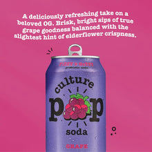 Load image into Gallery viewer, Culture Pop Sparkling Probiotic Soda, Grape, 12oz (Pack of 12)
