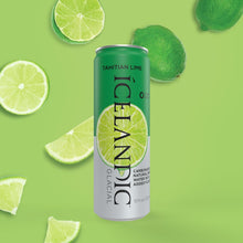 Load image into Gallery viewer, Icelandic Glacial Sparkling Water, Tahitian Lime, 330 ml Cans (Pack of 10)
