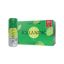 Load image into Gallery viewer, Icelandic Glacial Sparkling Water, Tahitian Lime, 330 ml Cans (Pack of 10)
