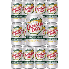 Load image into Gallery viewer, Canada Dry Zero Sugar Ginger Ale, 7.5oz Mini Cans (Pack of 24)
