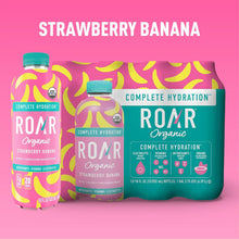 Load image into Gallery viewer, ROAR Organic Electrolyte Infusion Drink, Strawberry Banana, 18 oz (Pack of 12)
