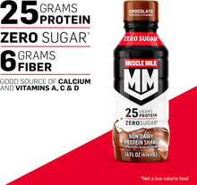 Load image into Gallery viewer, Muscle Milk Genuine 25g Protein Shake, Chocolate, 14 oz (Pack of 12)
