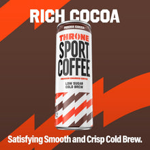 Load image into Gallery viewer, Throne Sport Cold Brew Coffee, Mocha Cocoa, 11oz (Pack of 12)
