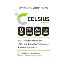 Load image into Gallery viewer, CELSIUS ESSENTIALS Sparkling Energy Drink, Cherry Limeade, 16oz (Pack of 12)
