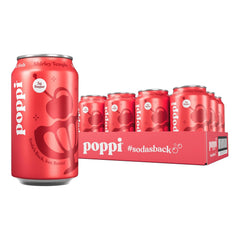 Poppi Prebiotic Soda, Shirley Temple, 12oz (Pack of 12)