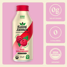 Load image into Gallery viewer, Saint James Organic Brewed Iced Tea, Raspberry, 16oz (Pack of 12)
