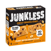 Load image into Gallery viewer, Junkless Chewy Granola Bars, Peanut Butter Chocolate Chip, 1.1 oz (Pack of 4)
