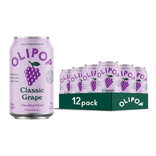 Load image into Gallery viewer, Olipop Sparkling Prebiotic Soda, Classic Grape, 12oz (Pack of 12)
