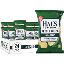 Load image into Gallery viewer, Hal&#39;s New York Kettle Cooked Potato Chips, Jalapeno, 2 oz (Pack of 24)
