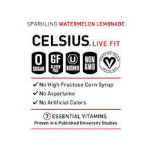 Load image into Gallery viewer, CELSIUS Sparkling Energy Drink, Watermelon Lemonade, 12oz (Pack of 12)
