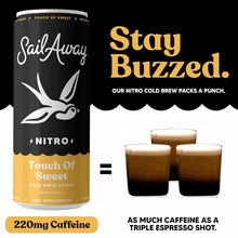 Load image into Gallery viewer, Sail Away Cold Brew Nitro Coffee, Touch of Sweet, 11.5oz (Pack of 12)
