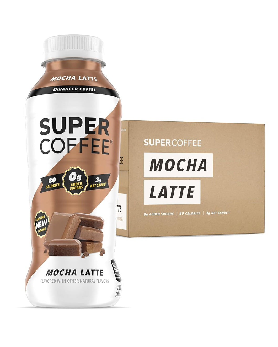 Super Coffee, Mocha Latte, 12oz (Pack of 12)
