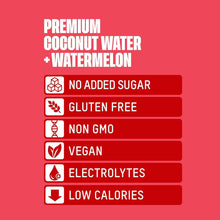 Load image into Gallery viewer, Once Upon a Coconut 100% Pure Coconut Water, Watermelon, 10.8oz (Pack of 12)
