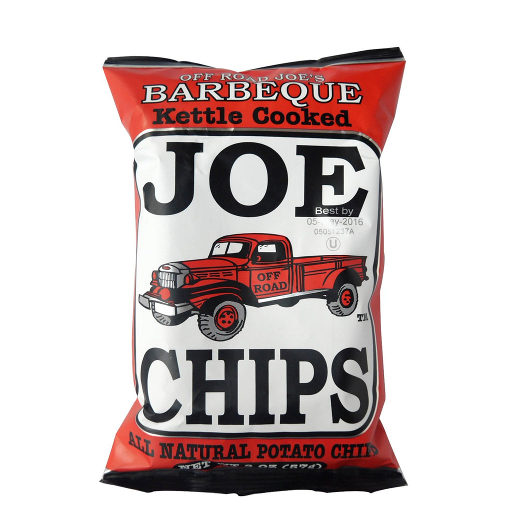 Joe Chips Kettle Cooked Chips, Barbeque, 2oz (Pack of 28)
