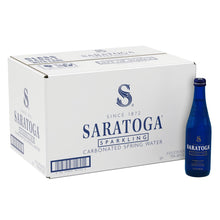 Load image into Gallery viewer, Saratoga Carbonated Sparkling Spring Water, 12 oz Glass Bottles (Pack of 24)
