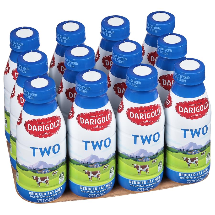 Darigold Reduced Fat 2% Milk, 14oz (Pack of 12)