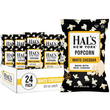 Load image into Gallery viewer, Hal&#39;s New York Popcorn, White Cheddar, 0.90oz (Pack of 24)
