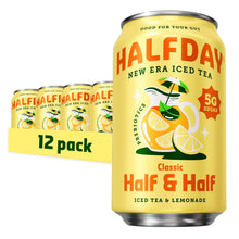 Load image into Gallery viewer, HALFDAY Prebiotic Iced Tea, Half &amp; Half, 12oz (Pack of 12)
