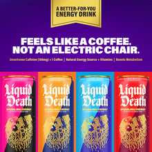 Load image into Gallery viewer, Liquid Death Sparkling Energy, Murder Mystery, 12oz (Pack of 12)
