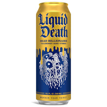 Load image into Gallery viewer, Liquid Death Sparkling Water, Dead Billionaire, 19.2oz (Pack of 12)
