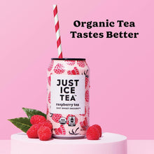 Load image into Gallery viewer, Just Ice Tea, Raspberry Tea, 12oz (Pack of 12)
