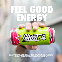 Load image into Gallery viewer, Ghost Energy Drink, WarHeads Sour Watermelon, 16oz (Pack of 12)
