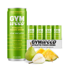 Load image into Gallery viewer, GYM WEED Athletic Focus Drink, Pear Pineapple, 12oz (Pack of 12)

