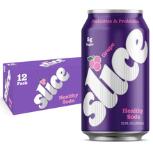 Load image into Gallery viewer, Slice Prebiotic &amp; Probiotic Soda Pop, Grape, 12oz (Pack of 12)

