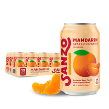 Load image into Gallery viewer, Sanzo Flavored Sparkling Water, Mandarin (Orange), 12oz (Pack of 12)
