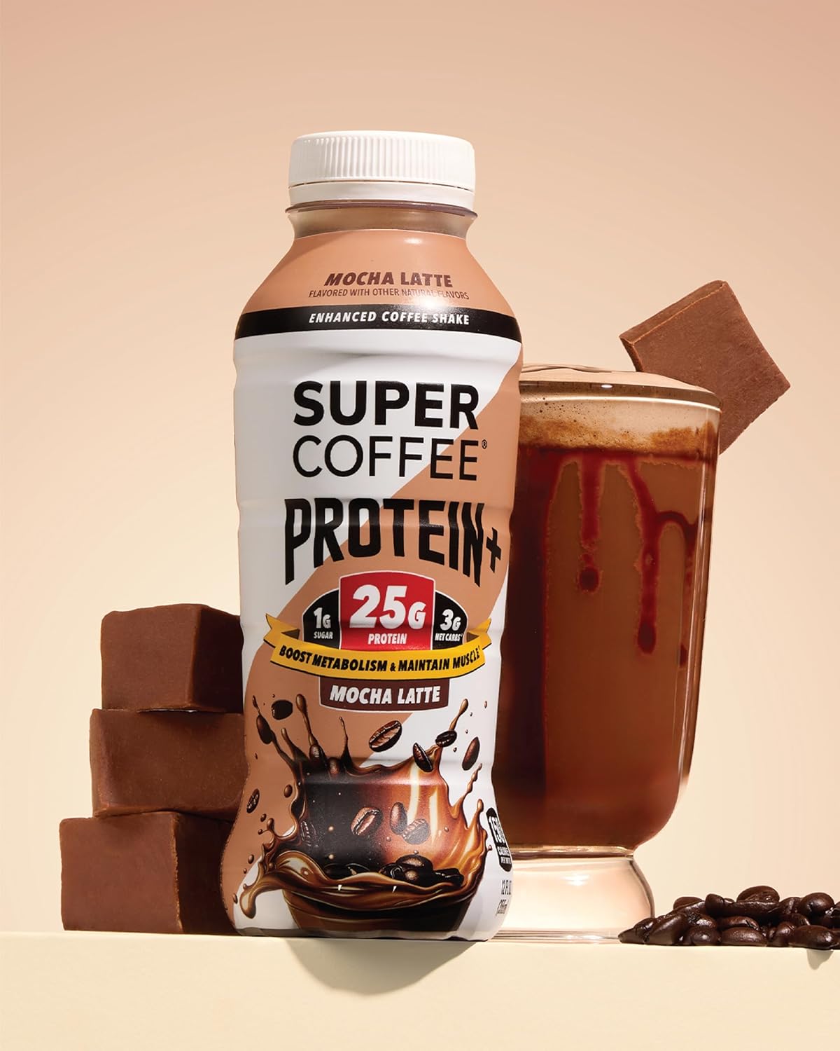Super Coffee PROTEIN + Mocha Latte, 12oz (Pack of 12) – Oasis Snacks