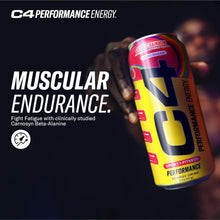 Load image into Gallery viewer, Cellucor C4 Performance Zero Sugar Energy Drink, Cosmic Rainbow, 16oz (Pack of 12)
