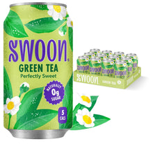 Load image into Gallery viewer, SWOON Sugar Free Iced Tea, Green Tea, 12oz (Pack of 12)
