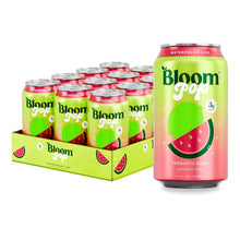 Load image into Gallery viewer, Bloom Pop Prebiotic Soda, Watermelon Lime, 12oz (Pack of 12)
